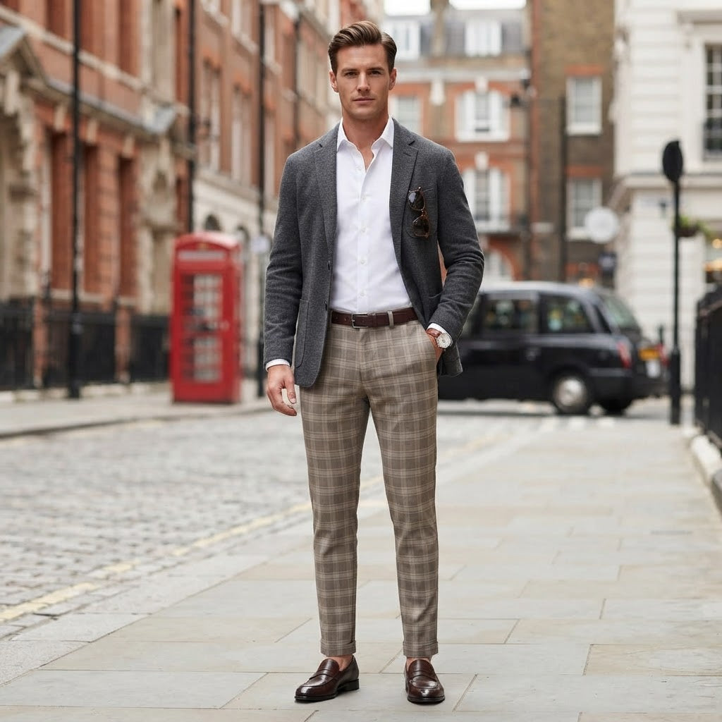 Oskar | Men's Checkered Trousers