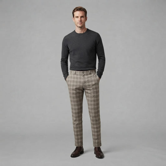 Oskar | Men's Checkered Trousers