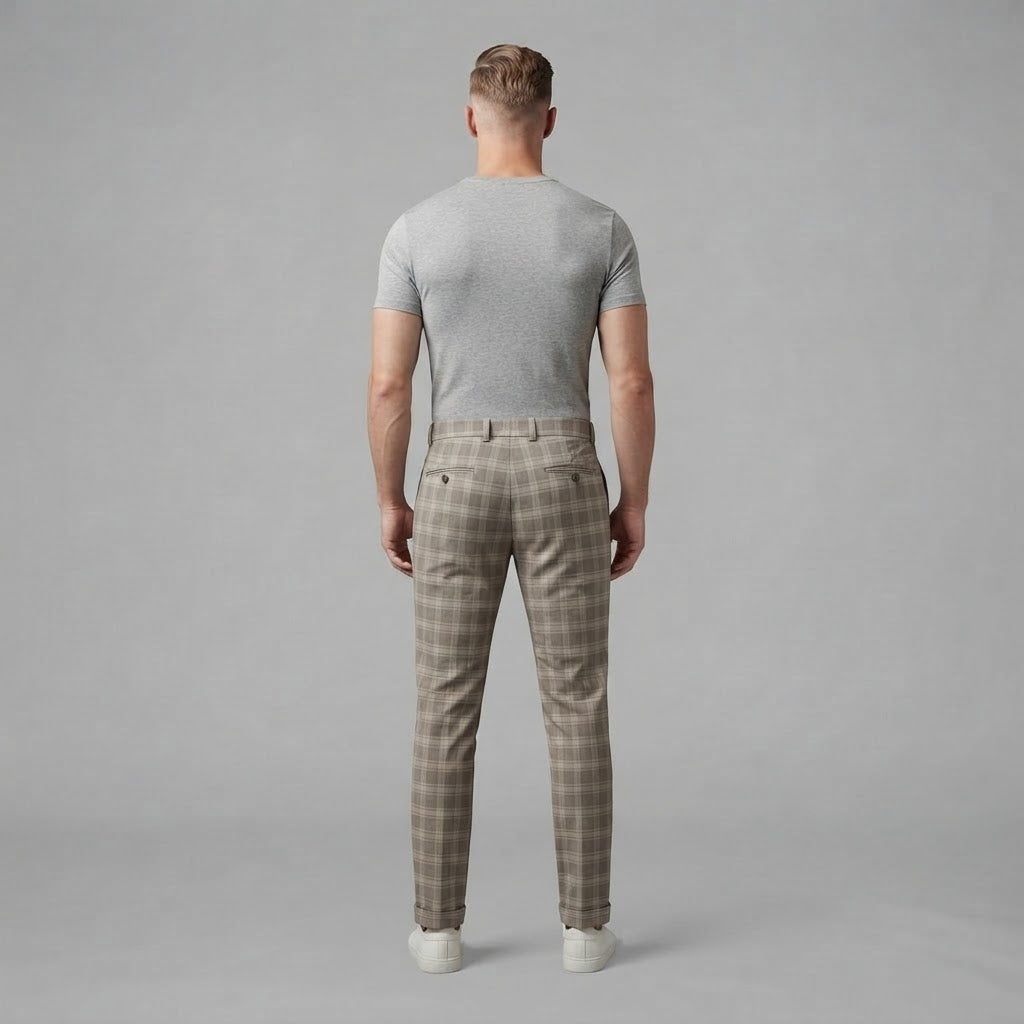 Oskar | Men's Checkered Trousers