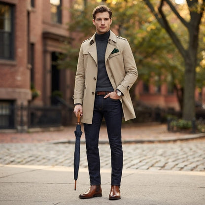 Trench Coat | Stylish Long Coat for Men